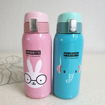 애니멀 보온병 텀블러 원터치 350ml