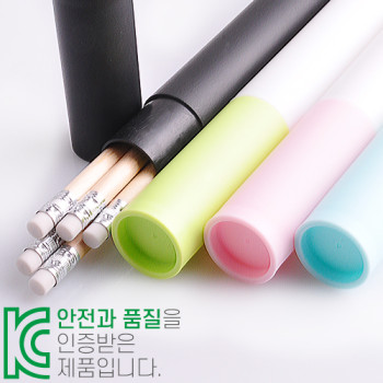 원목지우개연필5P 바닐라원통세트